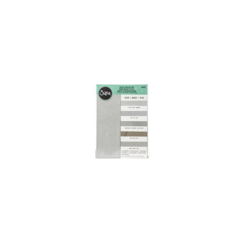Opulent Cardstock Pack Silver 50PK