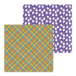 party plaid double-sided cardstock