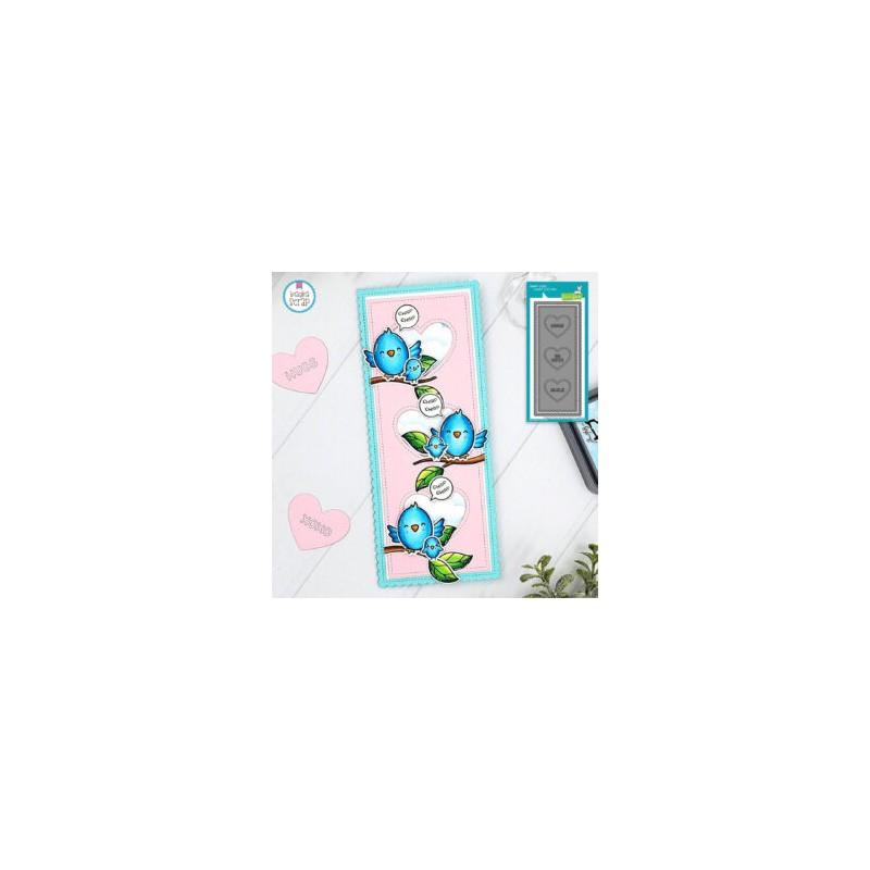 scalloped slimline with hearts: portrait