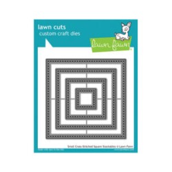 small cross-stitched square stackables