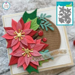 stitched poinsettia