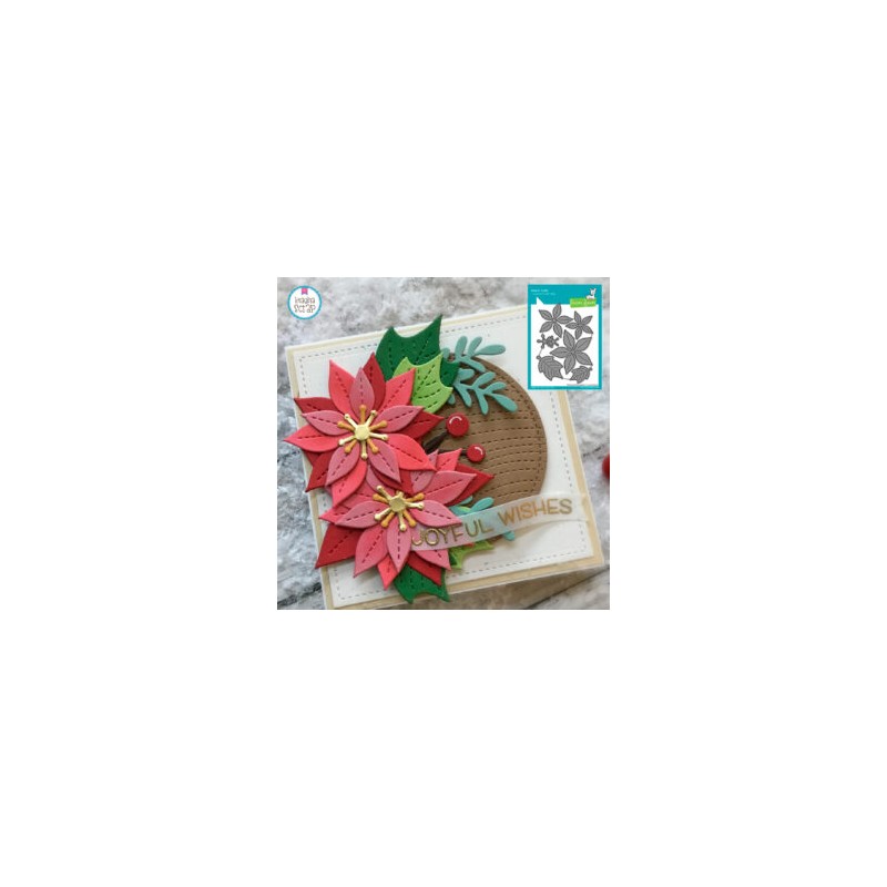 stitched poinsettia