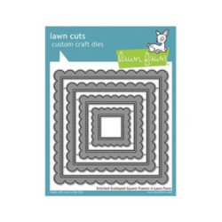 stitched scalloped square frames