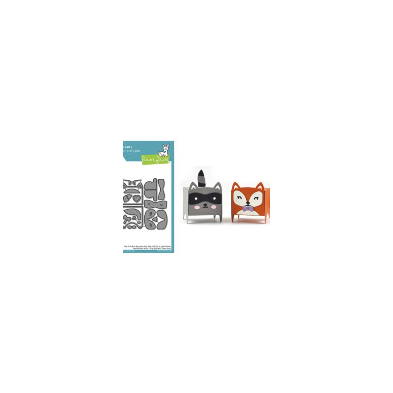 tiny gift box raccoon and fox add-on
