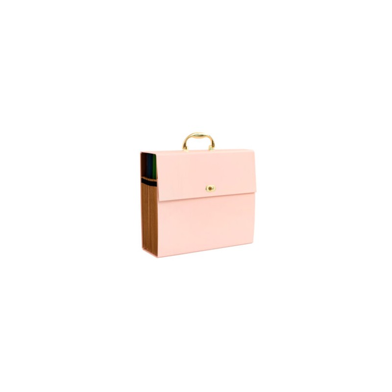 ACCORDION PAPER STORAGE PINK